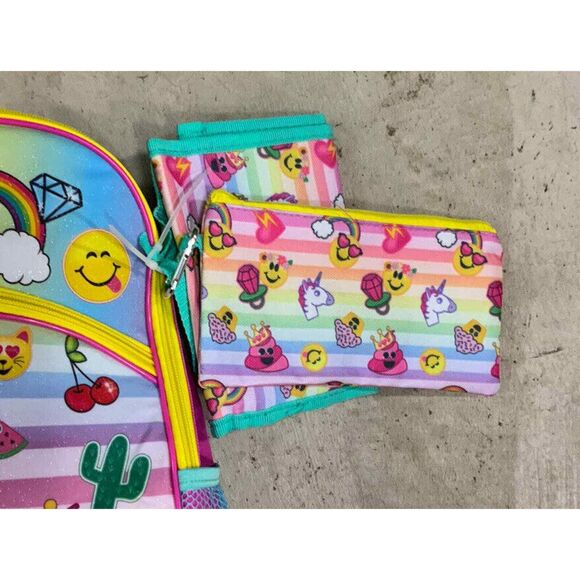 Emojination Girls Backpack Water Bottle Case Emojis School Pencil Case Wallet - Picture 3 of 7